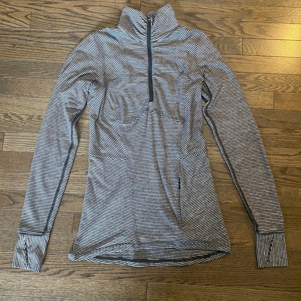 Women's Striped Quarter-Zip Top